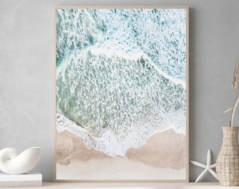 Aerial Beach Print, Beach Photography Prints, Extra Large Wall Art, Coastal Wall Art, Coastal Photography, Beach Wall Art, 40x60 Prints