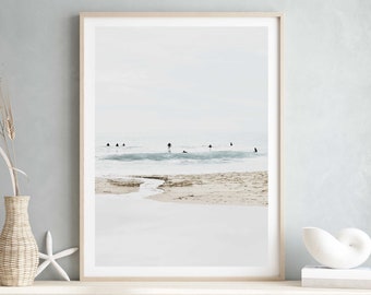 Beach Photography Print, Coastal Surf Art, Minimalist Decor