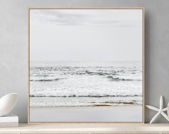 Coastal Wall Art, Neutral Beach Print, Extra Large Wall Art, Beach Photography Prints, Coastal Prints, 30x30 | 36x36 | 40x40 Prints