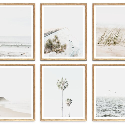 Set of 4 Prints Coastal Wall Art Large Wall Art Prints Etsy