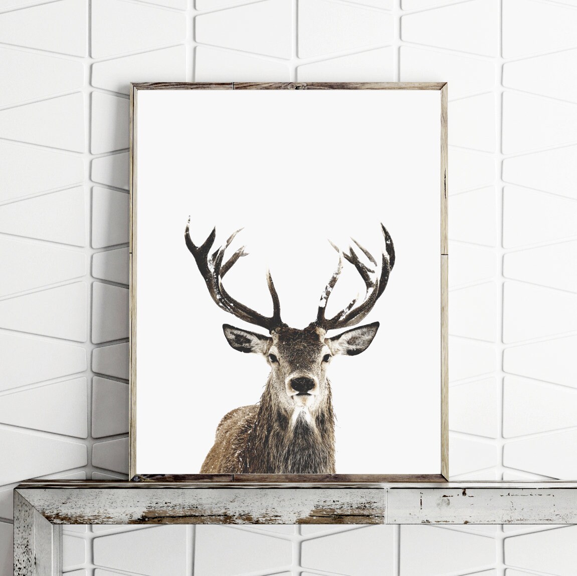 husband natural decor Abstract Scottish deer painting original artwork