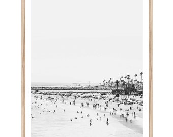 Beach Wall Art, Coastal Wall Art, California Photography Prints, Large Wall Art, Black & White Art, Newport Beach Print, FRAMED Art Print
