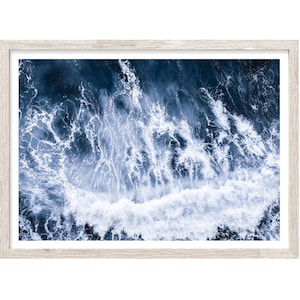 Large Ocean Wave Photography Print, Coastal Wall Art