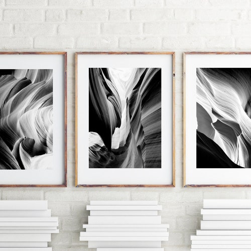 Set of 3 DIGITAL Prints Wall Art Black and White Prints Etsy