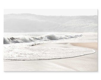 Coastal Wall Art, Beach Print on Canvas, Coastal Photography Prints, Extra Large Wall Art, Neutral Wall Art, 60x40 Canvas Print