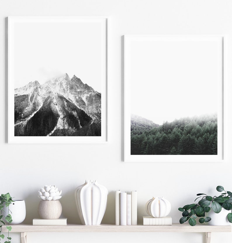 Mountain Wall Art Set of 2 Landscape Photography Prints Etsy