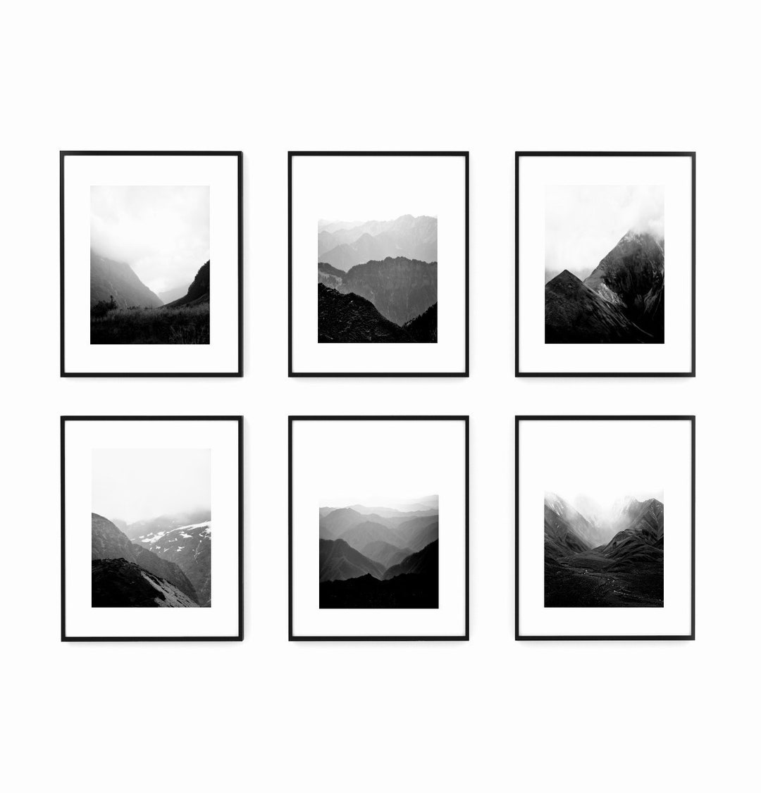Mountain Wall Art Set of 6 Prints Landscape Photography - Etsy