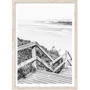 Beach Wall Art, Extra Large Wall Art, Beach Photography Prints, Black and White Prints, Coastal Prints, Beach Decor, Unframed Art Print