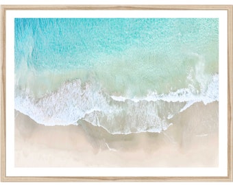 Aerial Beach Print, Extra Large Wall Art, Coastal Wall Art, Beach Photography Prints, Large Beach Artwork, Beach Wall Art, FRAMED Art Print