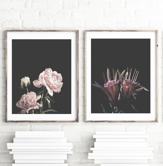 Flower Wall Art, Set of 2 Prints, Peony Print, Large Wall Art Prints, Flower Photography Prints, Printable Wall Art, Downloadable Prints