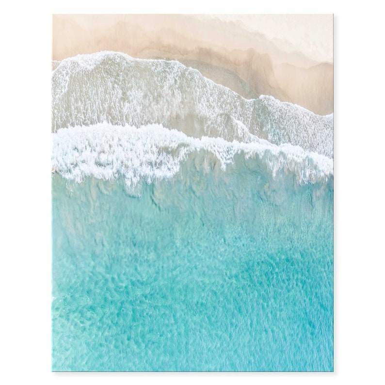 Aerial Beach Print, Coastal Wall Art, Beach Photography Print, Extra Large Wall Art, Beach Wall Art, Giant Beach Canvas Print, Beach Artwork image 1