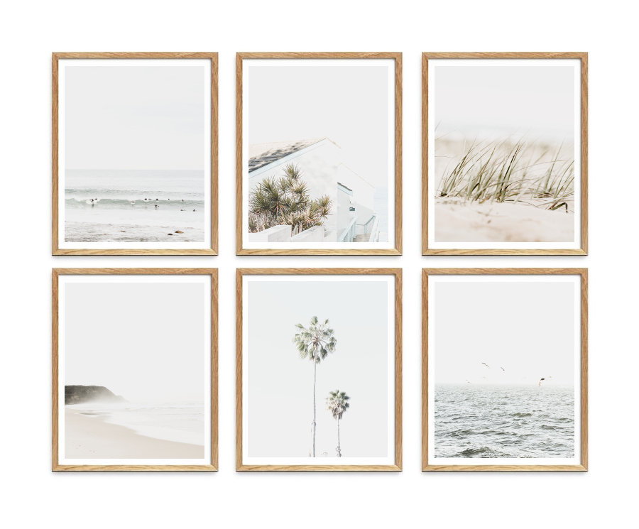 Coastal Wall Art Set of 6 Prints Large Wall Art Prints - Etsy