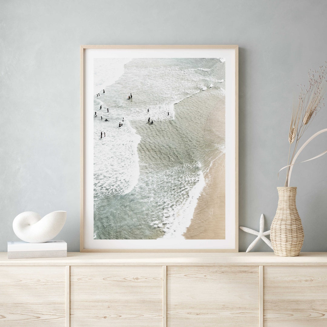 Aerial Beach Print, Beach Photography Prints, Extra Large Wall Art