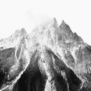 Mountain Wall Art, Set of 6 Prints, Mountain Photography Prints, Black and White Wall Art Prints, Nature Art, Landscape Posters image 7