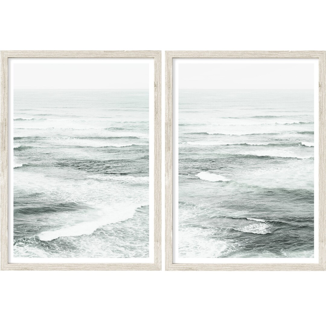Coastal Wall Art, Set of 2 Prints, Ocean Wall Art, Extra Large Wall Art