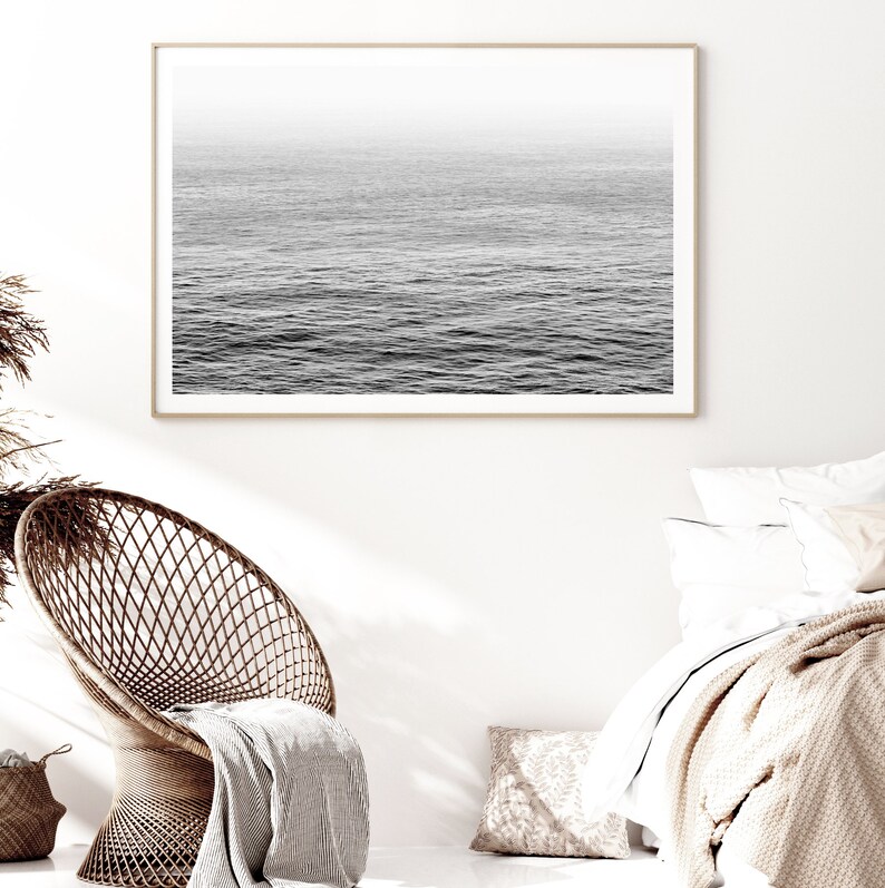 Ocean Wall Art Coastal Wall Art Black and White Photography | Etsy