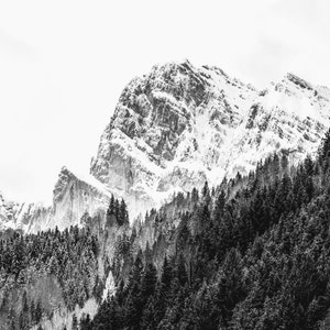 Mountain Wall Art, Set of 6 Prints, Mountain Photography Prints, Black and White Wall Art Prints, Nature Art, Landscape Posters image 4