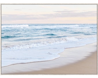 Extra Large Wall Art, Coastal Wall Art, Beach Print on Canvas, Beach Photography Prints, Sunset Beach Wall Art, Canvas Wall Art