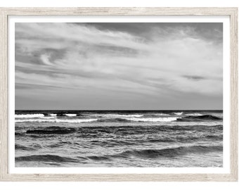 Coastal Wall Art, Black and White Ocean Print, Extra Large Wall Art, Ocean Photography Prints, Ocean Wall Art, Coastal Prints