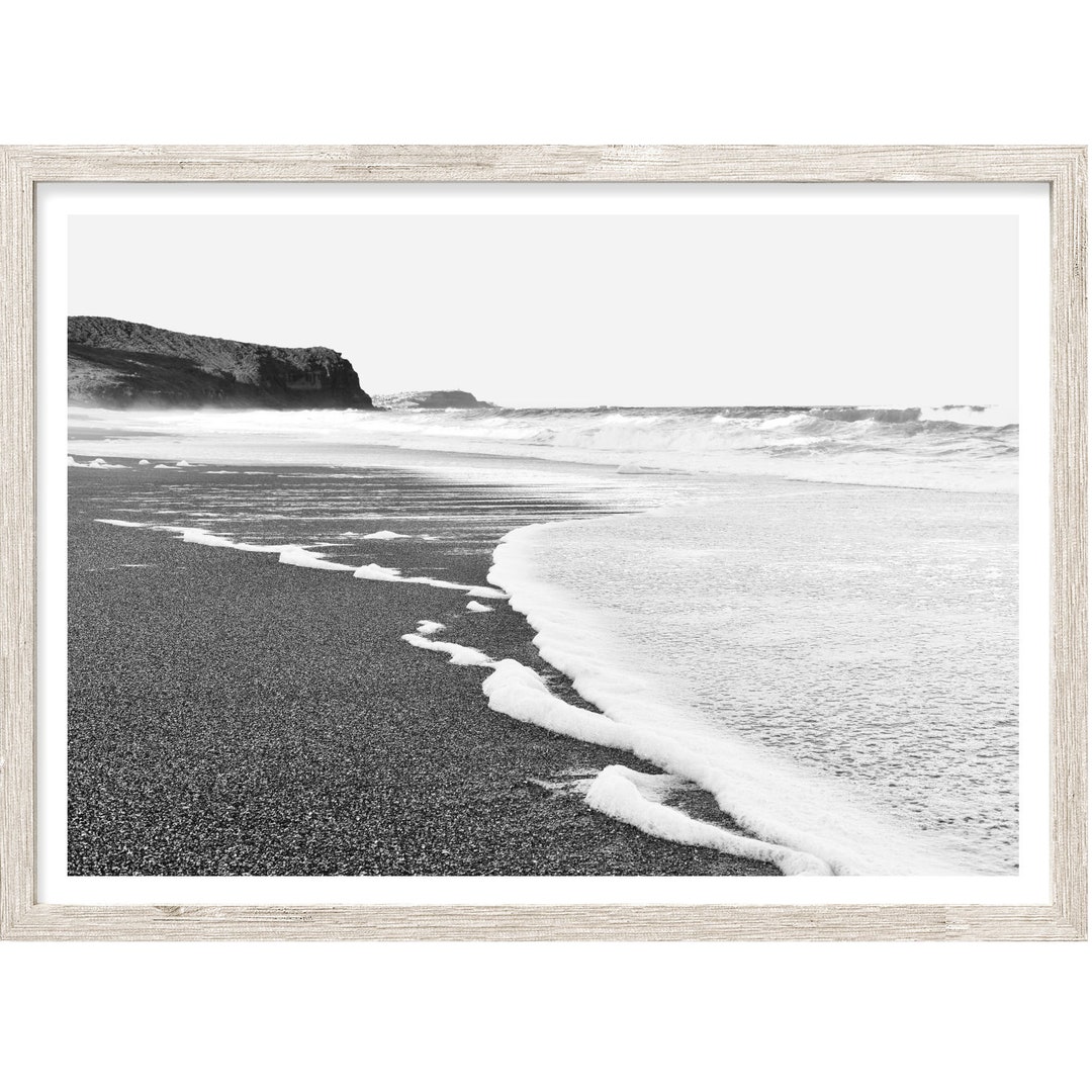 Beach Wall Art, Extra Large Wall Art, Black and White Photography
