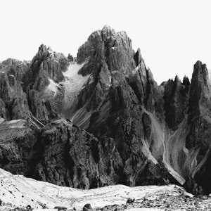 Mountain Wall Art, Set of 6 Prints, Mountain Photography Prints, Black and White Wall Art Prints, Nature Art, Landscape Posters image 5