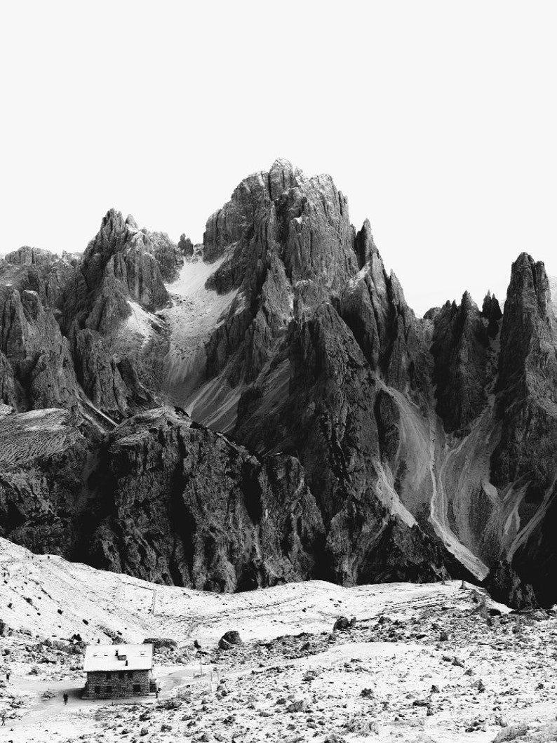 Mountain Wall Art, Set of 6 Prints, Mountain Photography Prints, Black and White Wall Art Prints, Nature Art, Landscape Posters image 5