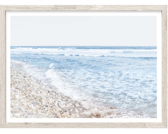 Beach Print, Beach Photography Prints, Extra Large Wall Art Prints, Coastal Wall Art, Coastal Prints, Light Blue Wall Art, Unframed Print