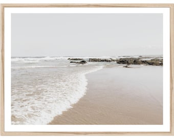 Beach Photography Print | Neutral Coastal Wall Art (Unframed)