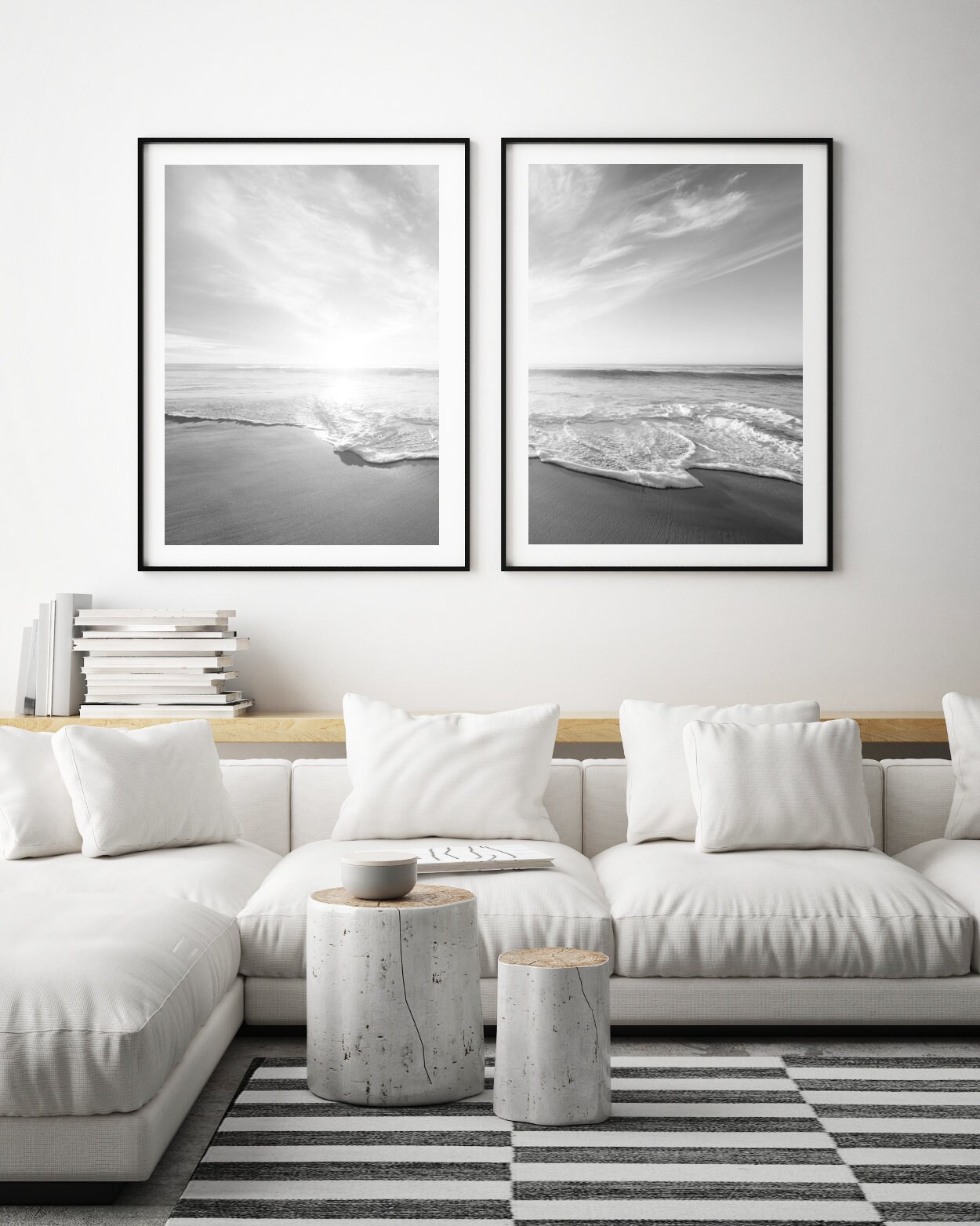 Coastal Wall Art Prints Set of 2 Beach Decor Ocean Print Etsy