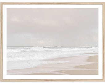 Beach Photography Print, Neutral Coastal Wall Art (Unframed)