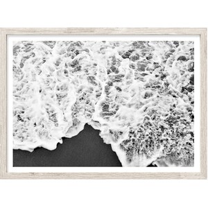 Aerial Beach Photography, Ocean Print, Nautical Decor, Large Wall Art Prints, Black and White Prints, Wave Print, Coastal Wall Art