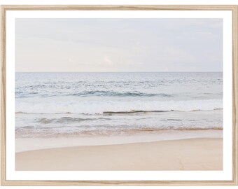 Beach Print, Extra Large Wall Art, Coastal Photography, Pastel Decor ( Unframed)