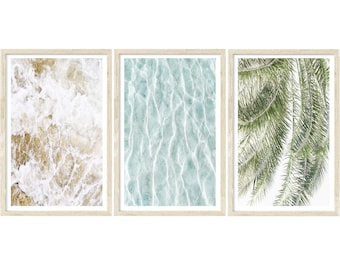 Coastal Wall Art, Set of 3 Prints, Large Wall Art Prints, Coastal Photography Prints, Beach Wall Art, Coastal Prints, Bathroom Wall Art