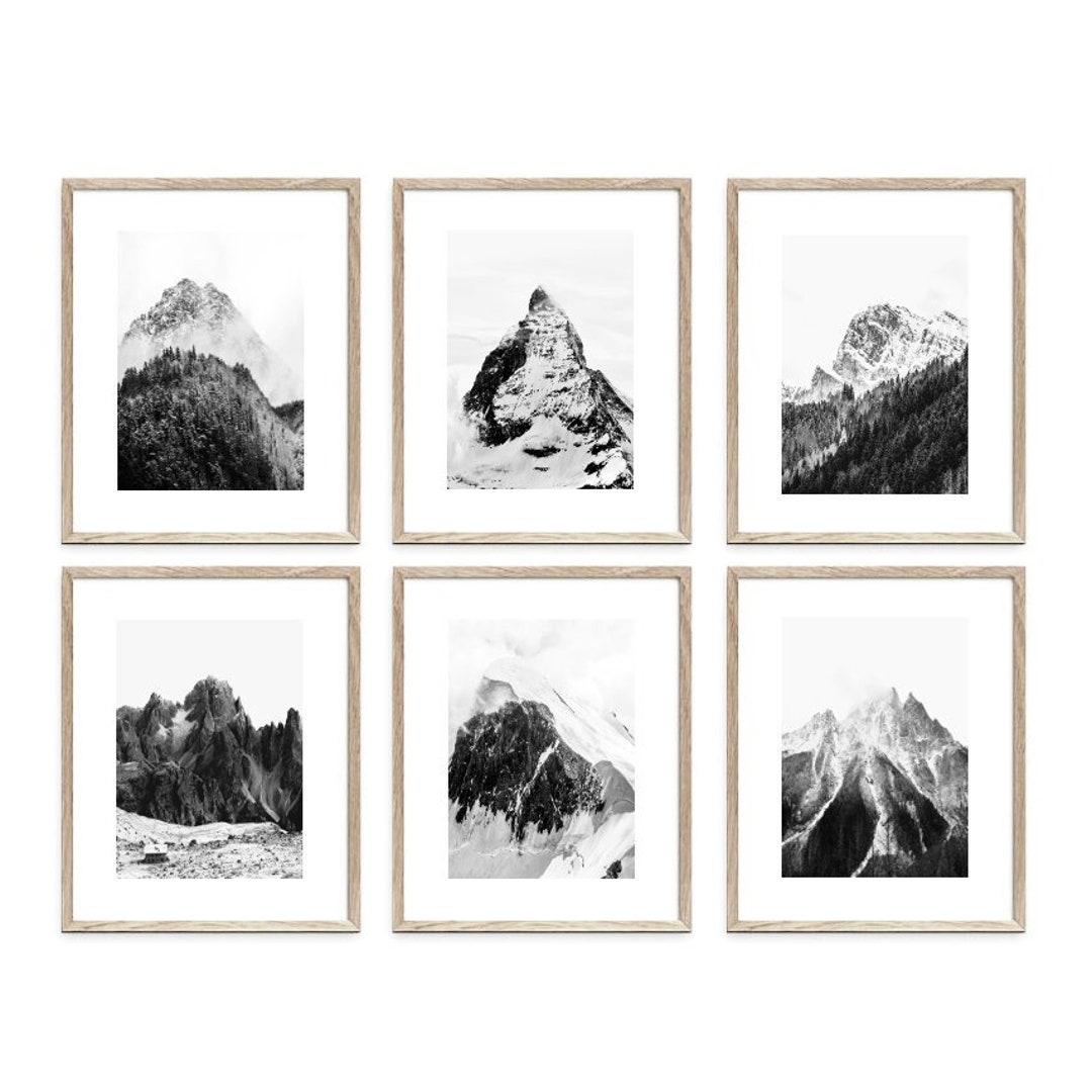 Mountain Wall Art Set of 6 Prints Mountain Photography - Etsy