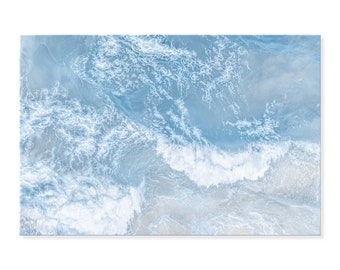 Aerial Ocean Wave Canvas Print, Coastal Wall Art
