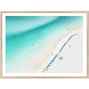 Aerial Beach Print, Extra Large Wall Art, Coastal Wall Art, Beach Photography Prints, Colorful Beach Art, Beach Artwork, FRAMED Art Print