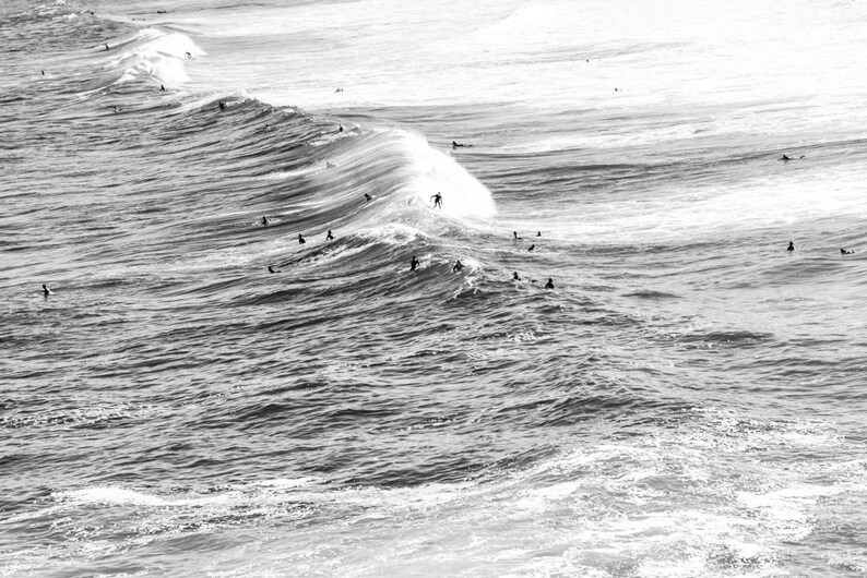 Surf Art Black and White Ocean Print Photography Prints Etsy