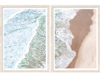 Aerial Beach Prints, Set of 2 Prints, Extra Large Wall Art Prints, Beach Photography Prints, Split Print, Coastal Prints, 30x45 Prints