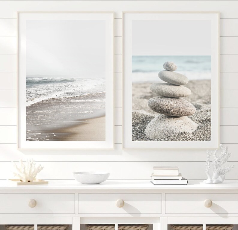 Coastal Wall Art Set of 2 Prints Large Wall Art Prints Etsy