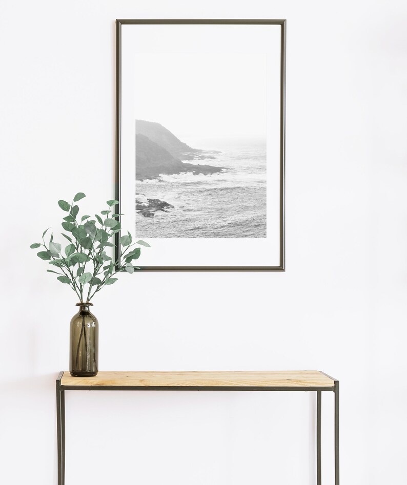 Ocean Wall Art Black and White Photography Prints Coastal Etsy