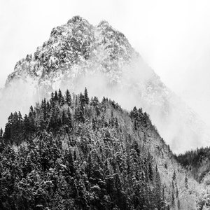 Mountain Wall Art, Set of 6 Prints, Mountain Photography Prints, Black and White Wall Art Prints, Nature Art, Landscape Posters image 2