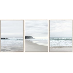 Set of 3 Prints, Coastal Wall Art, Large Wall Art Prints, Beach Photography Prints, Ocean Print Set, Beach Wall Art, Pastel Wall Decor