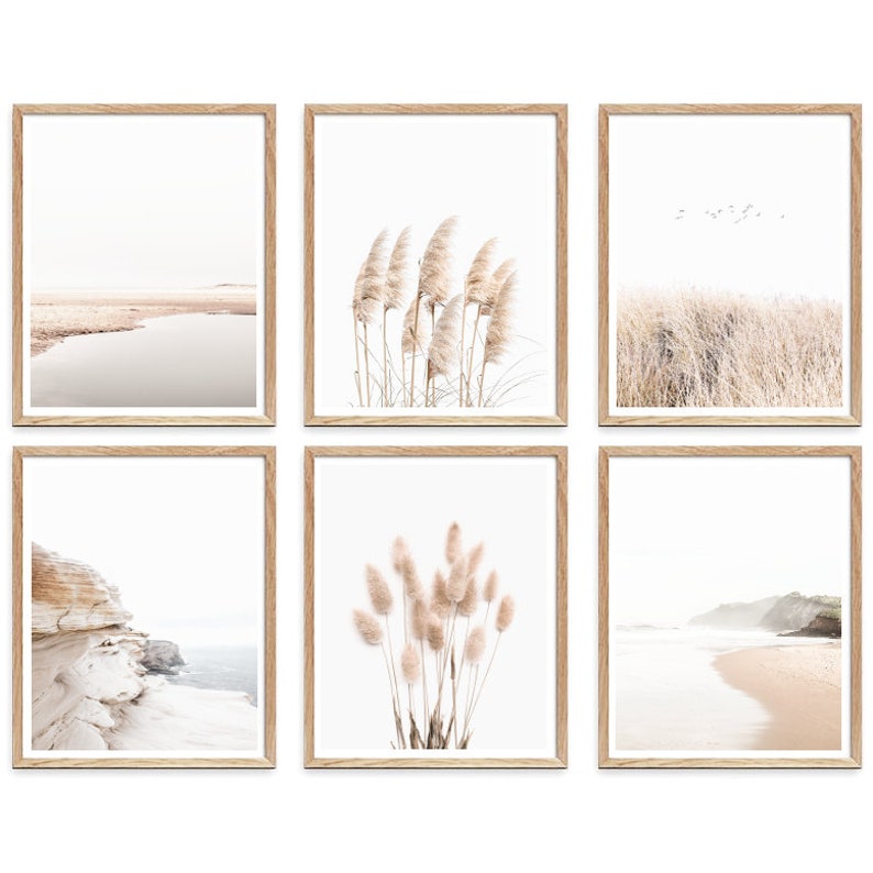 Coastal Wall Art Set of 6 Prints Large Wall Art Prints Etsy