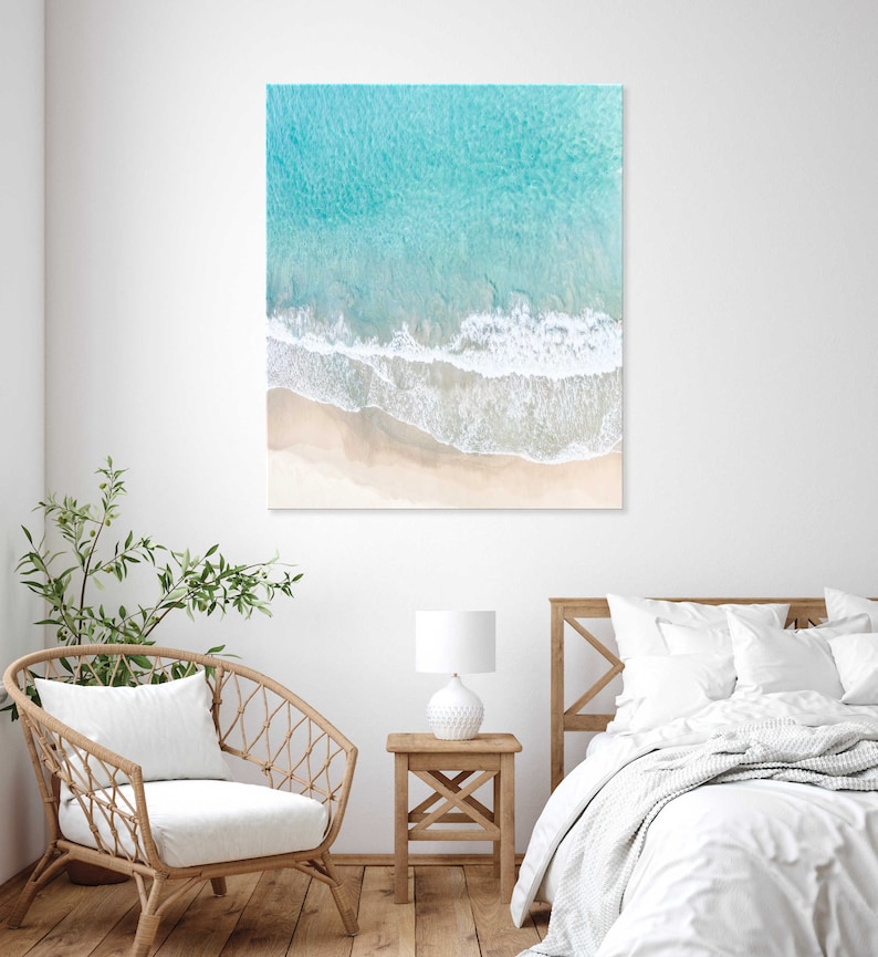 Aerial Beach Print, Coastal Wall Art, Beach Photography Print, Extra Large Wall Art, Beach Wall Art, Giant Beach Canvas Print, Beach Artwork image 4