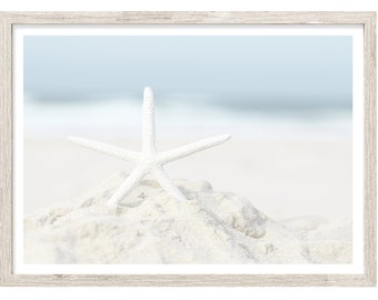 Beach Wall Art, Starfish Photography Prints, Large Wall At, Seashell Wall Art Prints, Nautical Decor, Coastal Prints