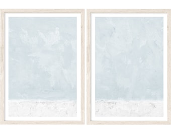 Abstract Art, Set of 2 Prints, Abstract Wall Art, Large Wall Art Prints, Abstract Art Prints, Pastel Blue Wall Art, Large Artwork Set