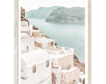 Santorini Greece Print, Coastal Photography, Unframed Wall Art