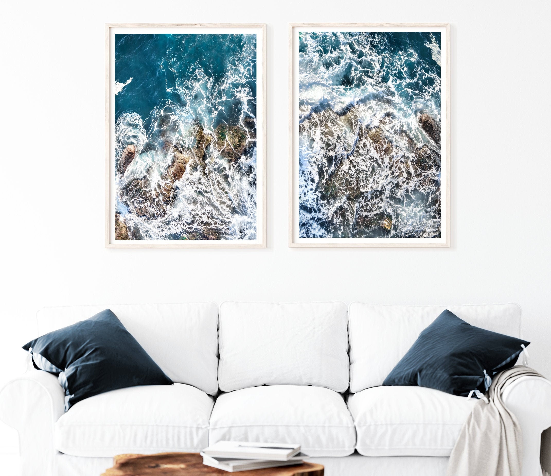 Ocean Wall Art Set of 2 Prints Large Wall Art Prints Etsy