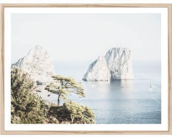 Capri Print, Italy Photography Prints, Large Wall Art, Capri Wall Art, Destination Wall Art, Travel Photography, FRAMED Art Print