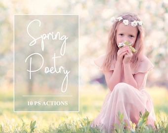 10 Spring Actions - Spring Photoshop Actions - Artistic Actions - PS Actions Set - Spring Light - Pastel Colors - Dreamy Actions - Seasons